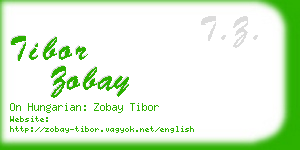 tibor zobay business card